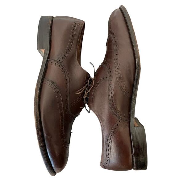Allen Edmonds Chester Wingtip Oxfords Brown 13 D Lace-Up Career Formal Office - Picture 8 of 13